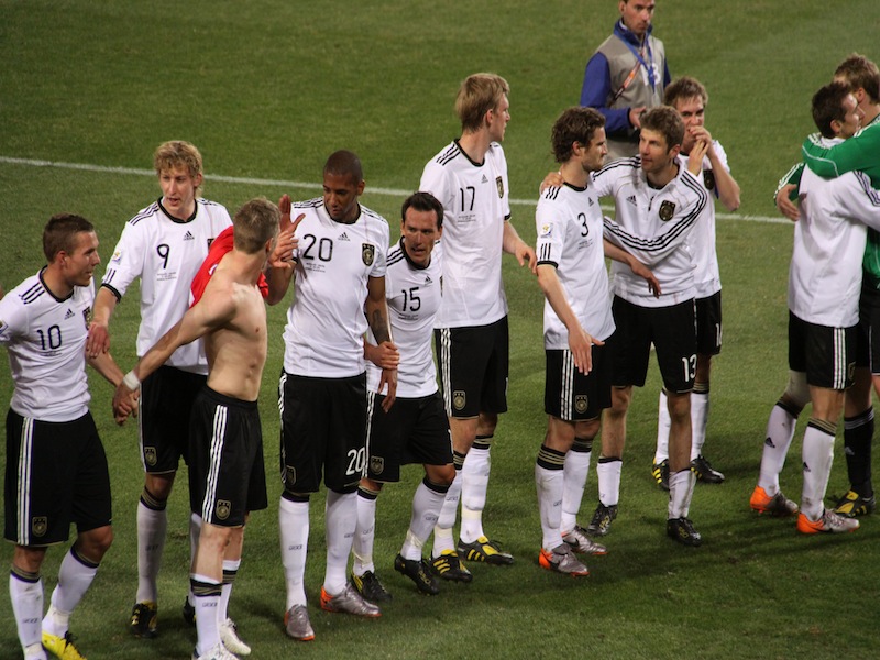 Die deutsche Mannschaft nach dem Sieg gegen England