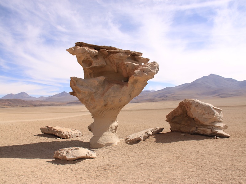 Die Salar de Uyuni Wüste in Bolivien - Dezember 2009
