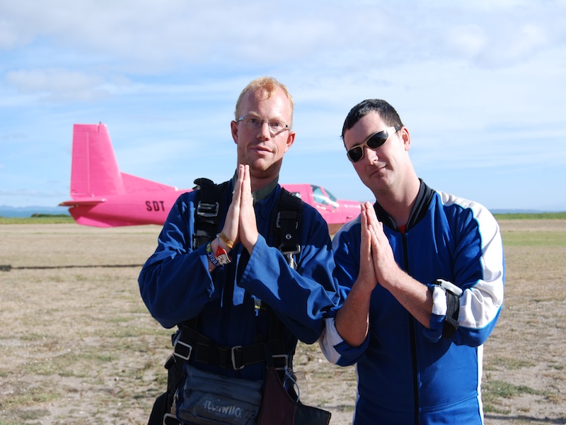 Skydiving in Taupo, Neuseeland - März 2010