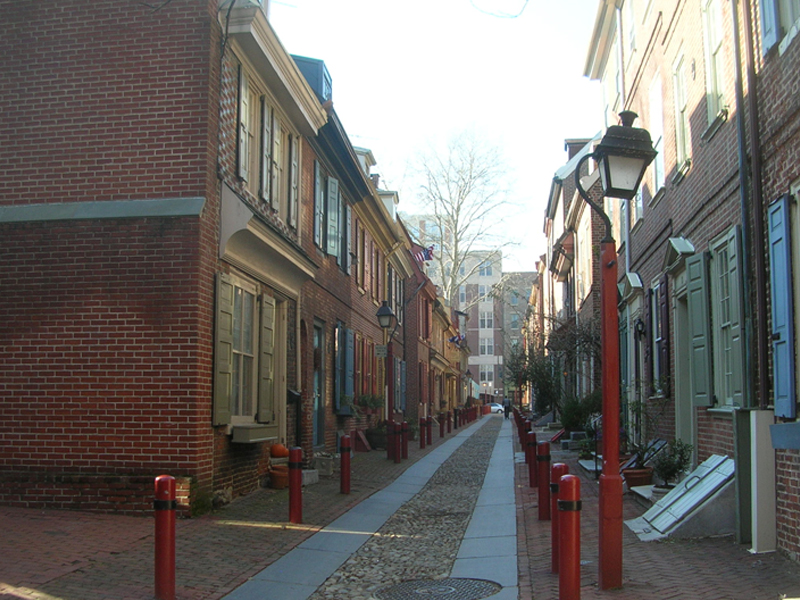 Die Elfreths Alley in Philadelphia, USA